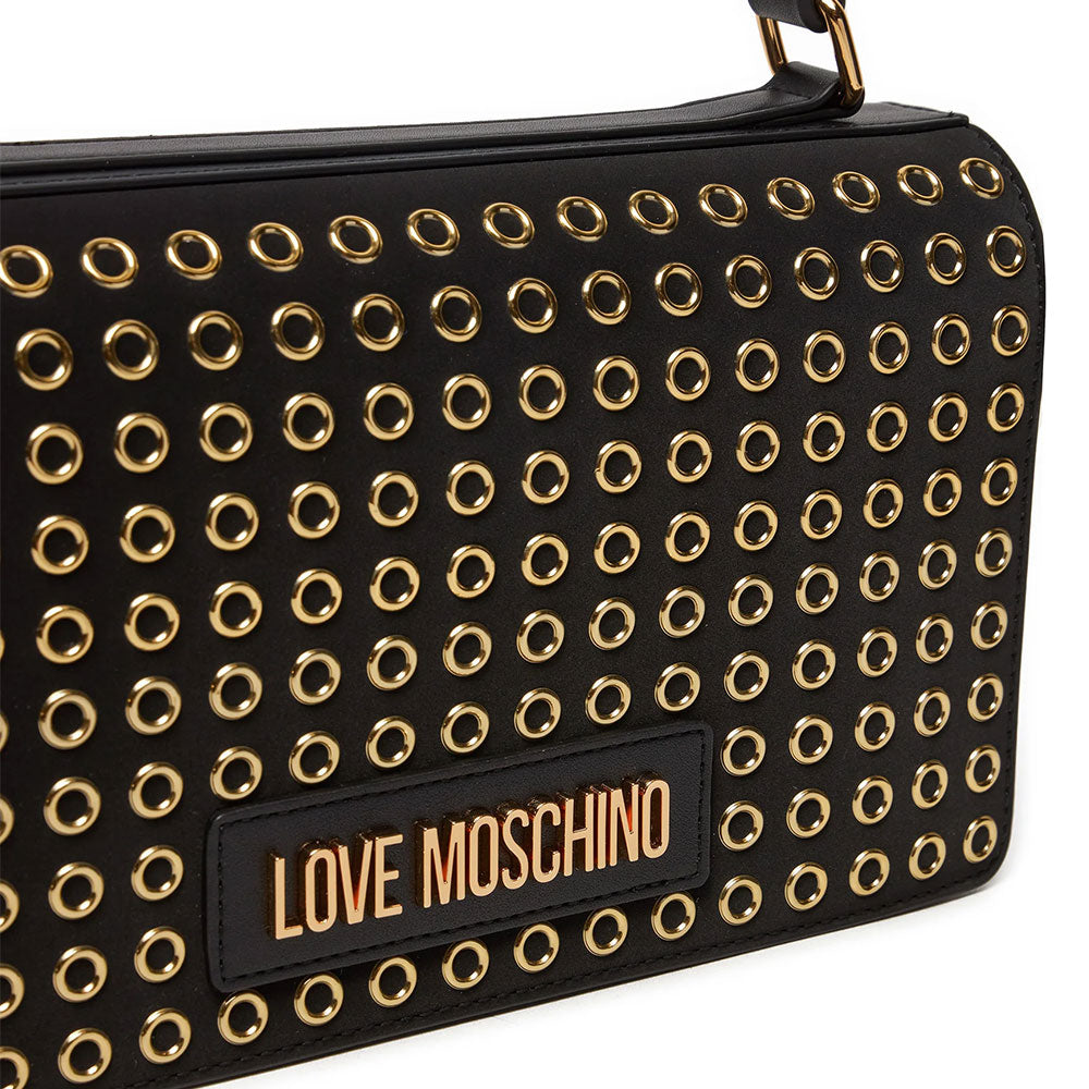 LOVE MOSCHINO Damen Umhängetasche Glam Up Linie Schwarz