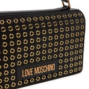 LOVE MOSCHINO Damen Umhängetasche Glam Up Linie Schwarz