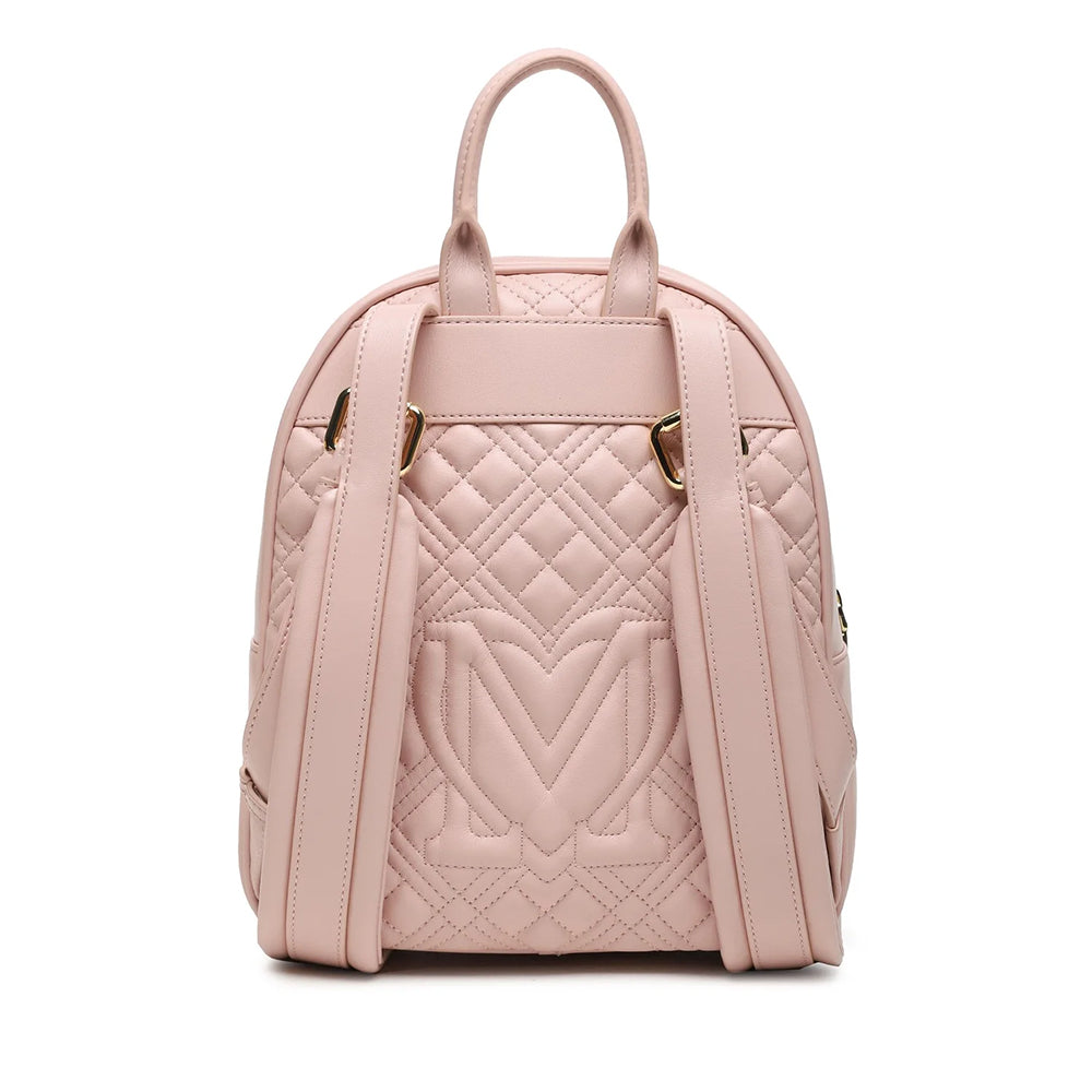 LOVE MOSCHINO Damen-Stepprucksack „Love Lettering“ in Puderrosa