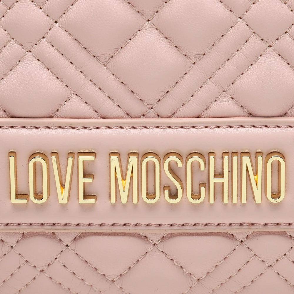 LOVE MOSCHINO Damen-Stepprucksack „Love Lettering“ in Puderrosa