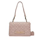 Gesteppte Schulter- und Umhängetasche für Damen LOVE MOSCHINO Logo-Schriftzug in Puderrosa