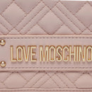 Gesteppte Schulter- und Umhängetasche für Damen LOVE MOSCHINO Logo-Schriftzug in Puderrosa
