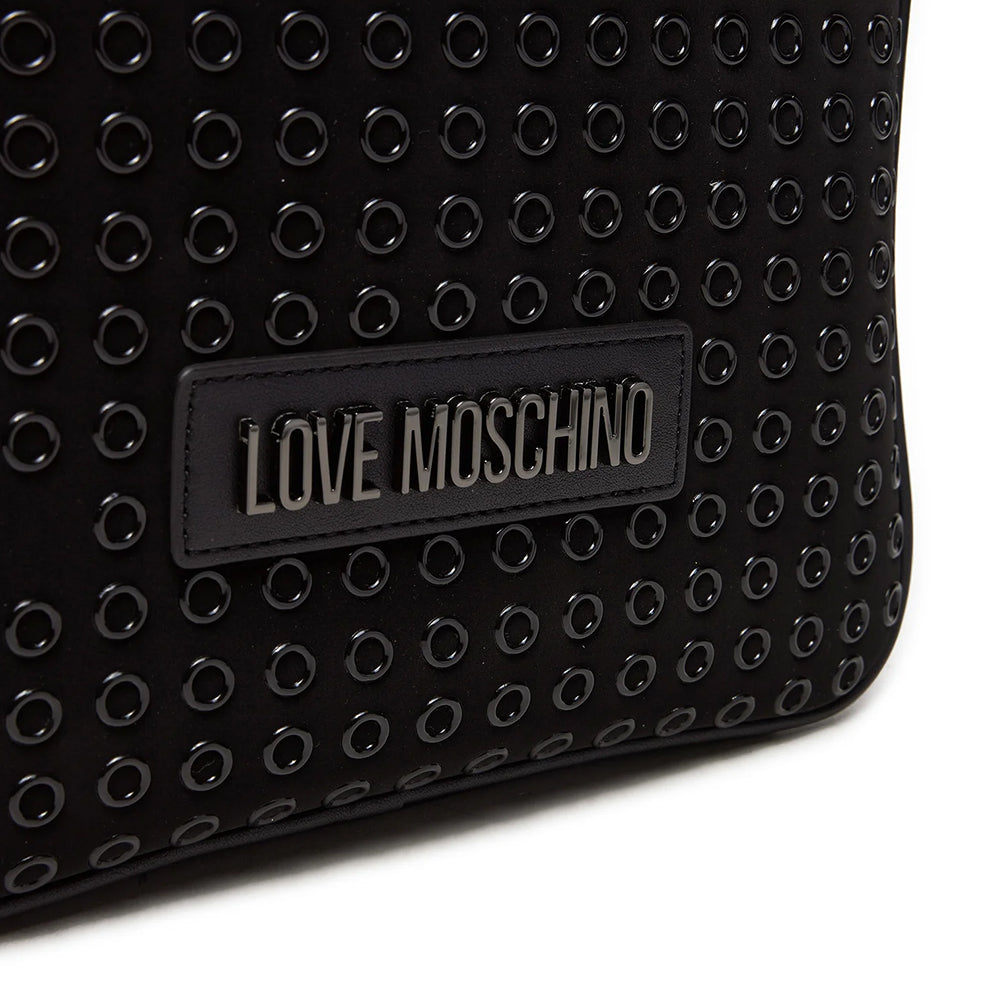 LOVE MOSCHINO Glam Up Linie
Damen Rucksack in Schwarz mit Gunmetal Logo