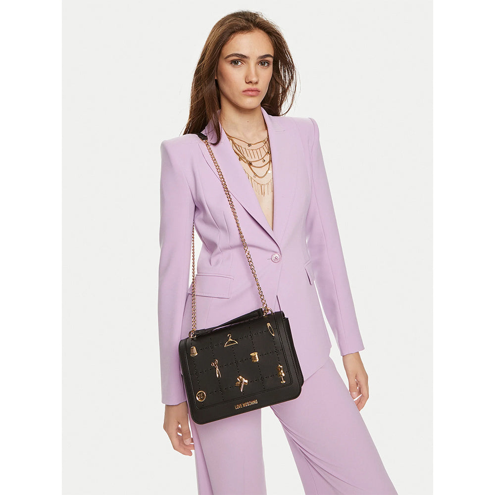 Borsa Donna a Tracolla LOVE MOSCHINO linea Tailoring Nera