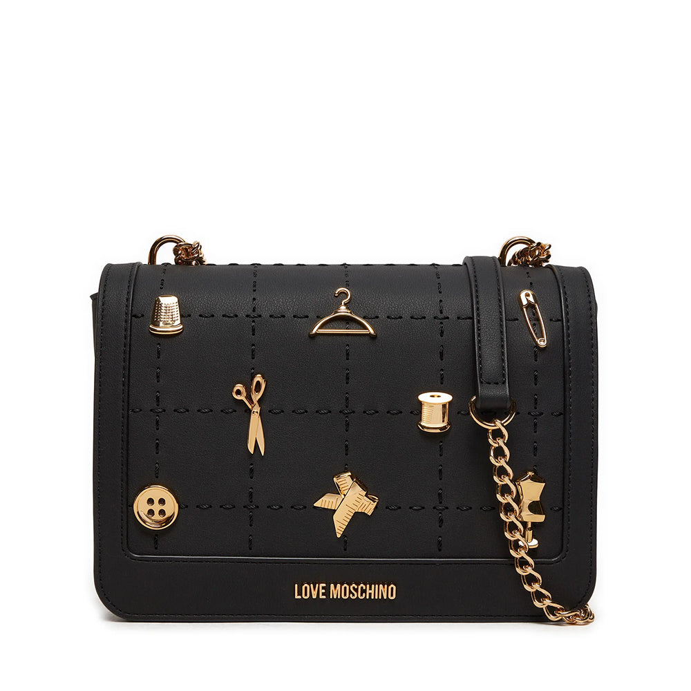 Borsa Donna a Tracolla LOVE MOSCHINO linea Tailoring Nera