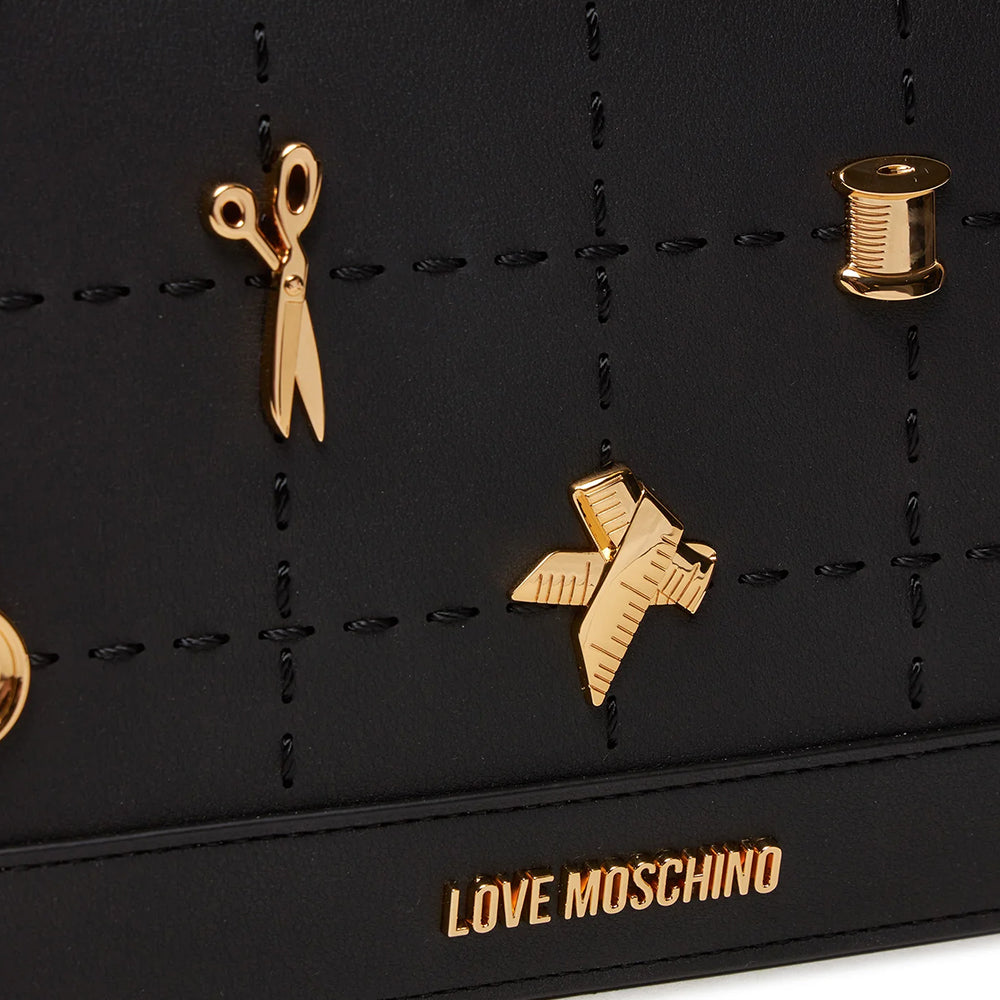 Borsa Donna a Tracolla LOVE MOSCHINO linea Tailoring Nera