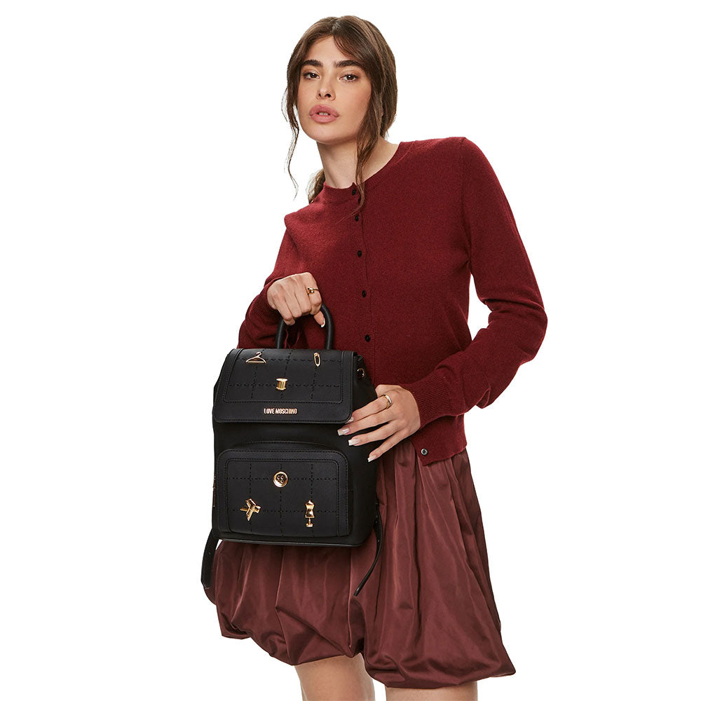 Zaino Donna LOVE MOSCHINO linea Tailoring Nera