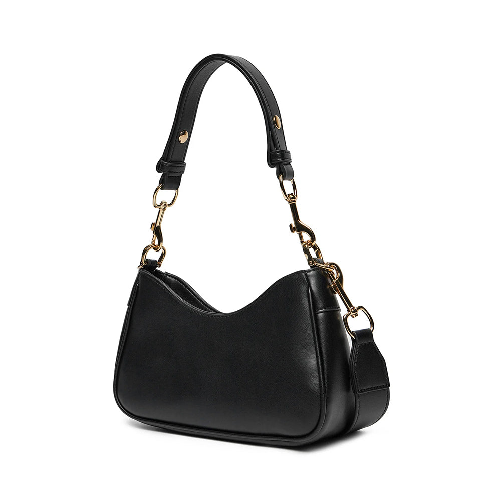 LOVE MOSCHINO Dangling Linie 
Hobo Bag aus schwarzem Leder