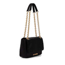 Borsa Donna a Spalla e Tracolla LOVE MOSCHINO in Raso Nero con Strass