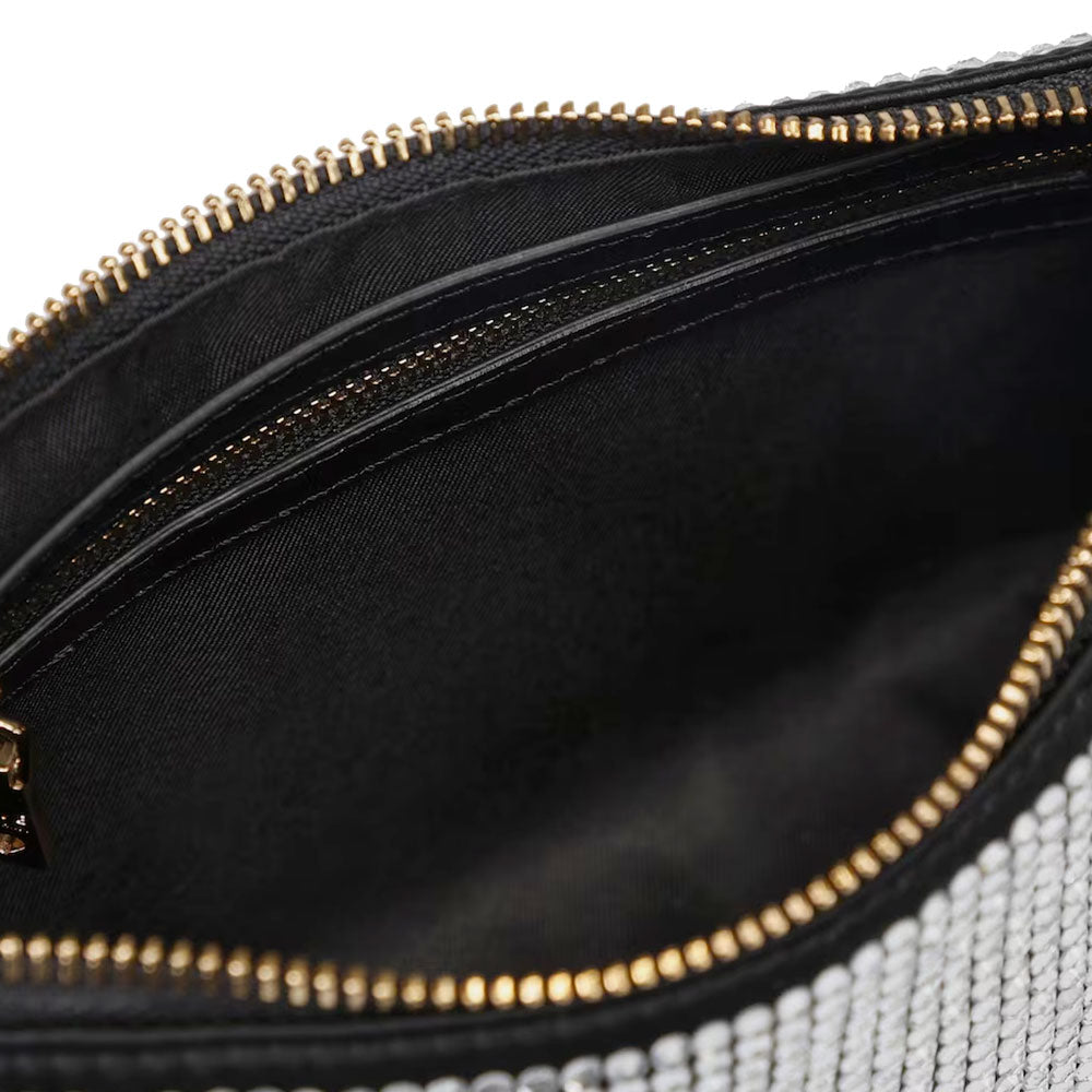 Borsa Donna a Spalla LOVE MOSCHINO Argento con Strass