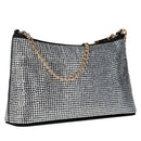 Borsa Donna a Spalla LOVE MOSCHINO Argento con Strass