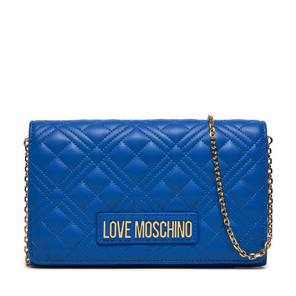 Clutch Donna con Tracolla LOVE MOSCHINO linea Smart Daily Quilted Blu Zaffiro