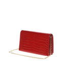 Clutch Donna con Tracolla LOVE MOSCHINO linea Shiny Croco Rosso