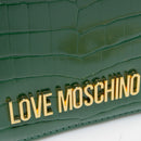 Clutch Donna con Tracolla LOVE MOSCHINO linea Shiny Croco Verde