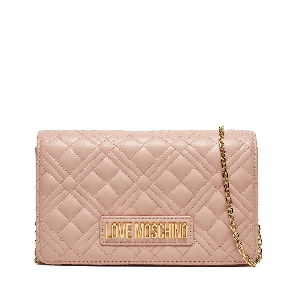 LOVE MOSCHINO Damen-Clutch mit Schultergurt, Smart Daily Quilted Cipria-Linie