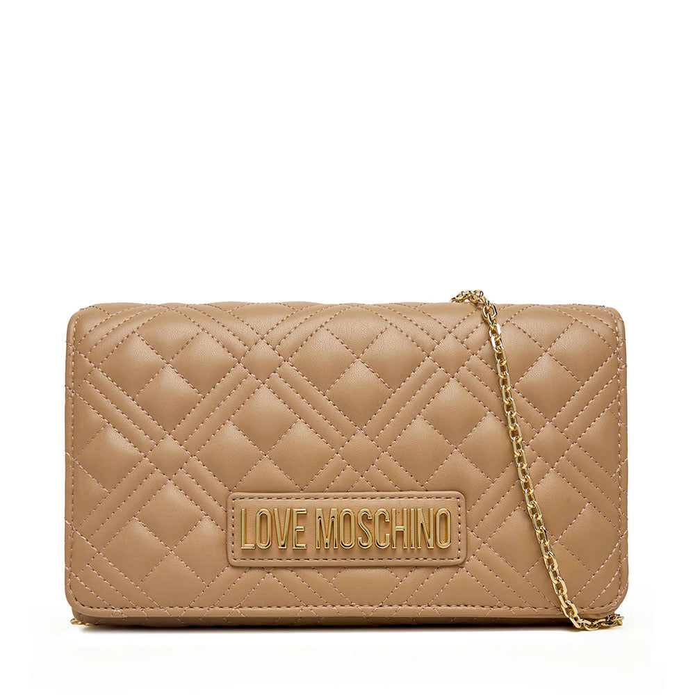 Clutch Donna con Tracolla LOVE MOSCHINO linea Smart Daily Quilted Beige