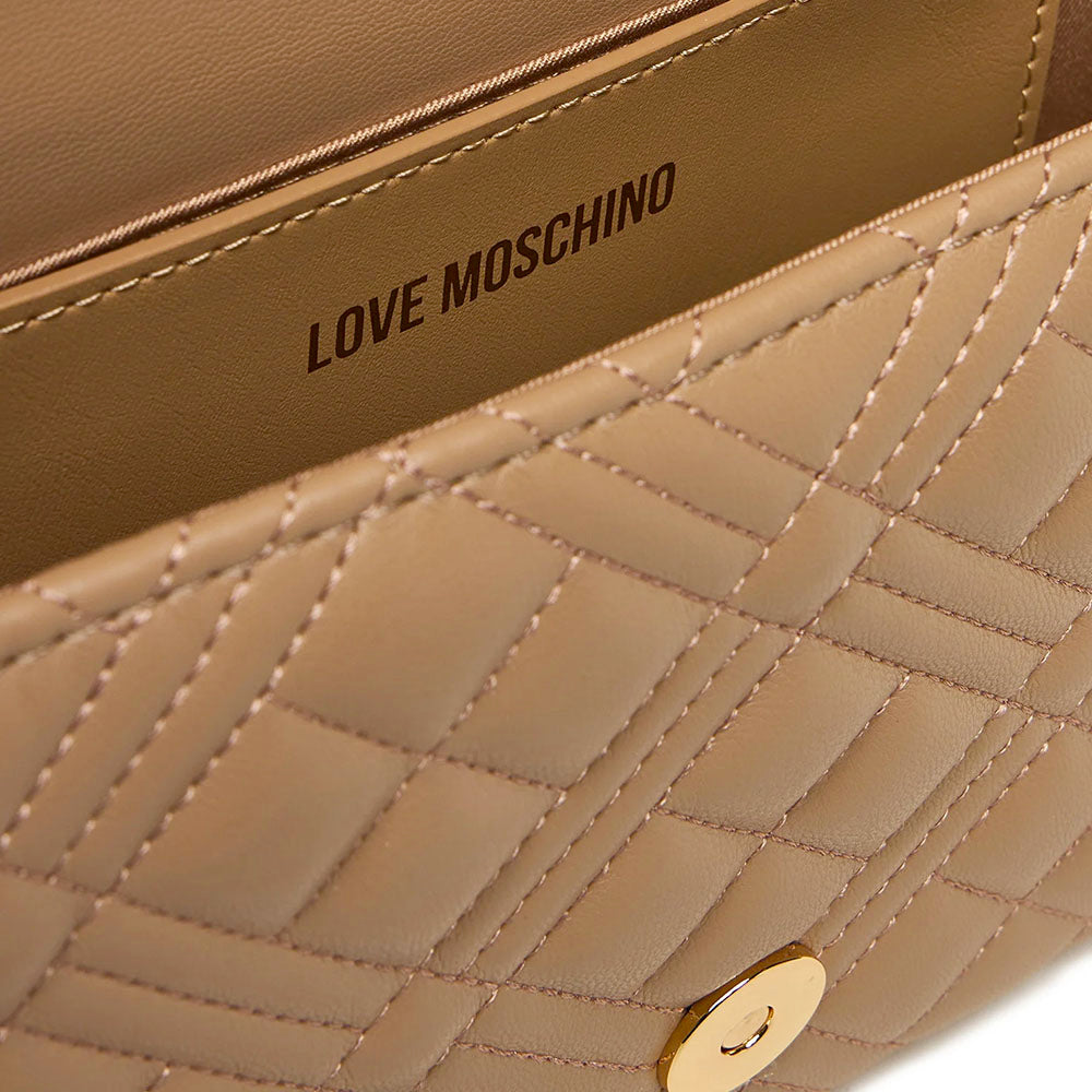 Clutch Donna con Tracolla LOVE MOSCHINO linea Smart Daily Quilted Beige