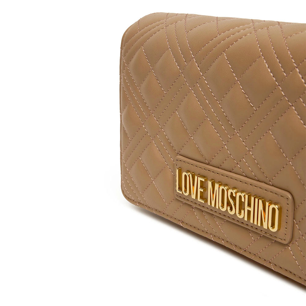 Clutch Donna con Tracolla LOVE MOSCHINO linea Smart Daily Quilted Beige
