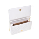 LOVE MOSCHINO Damen-Clutch mit Schultergurt Smart Daily Quilted White-Linie