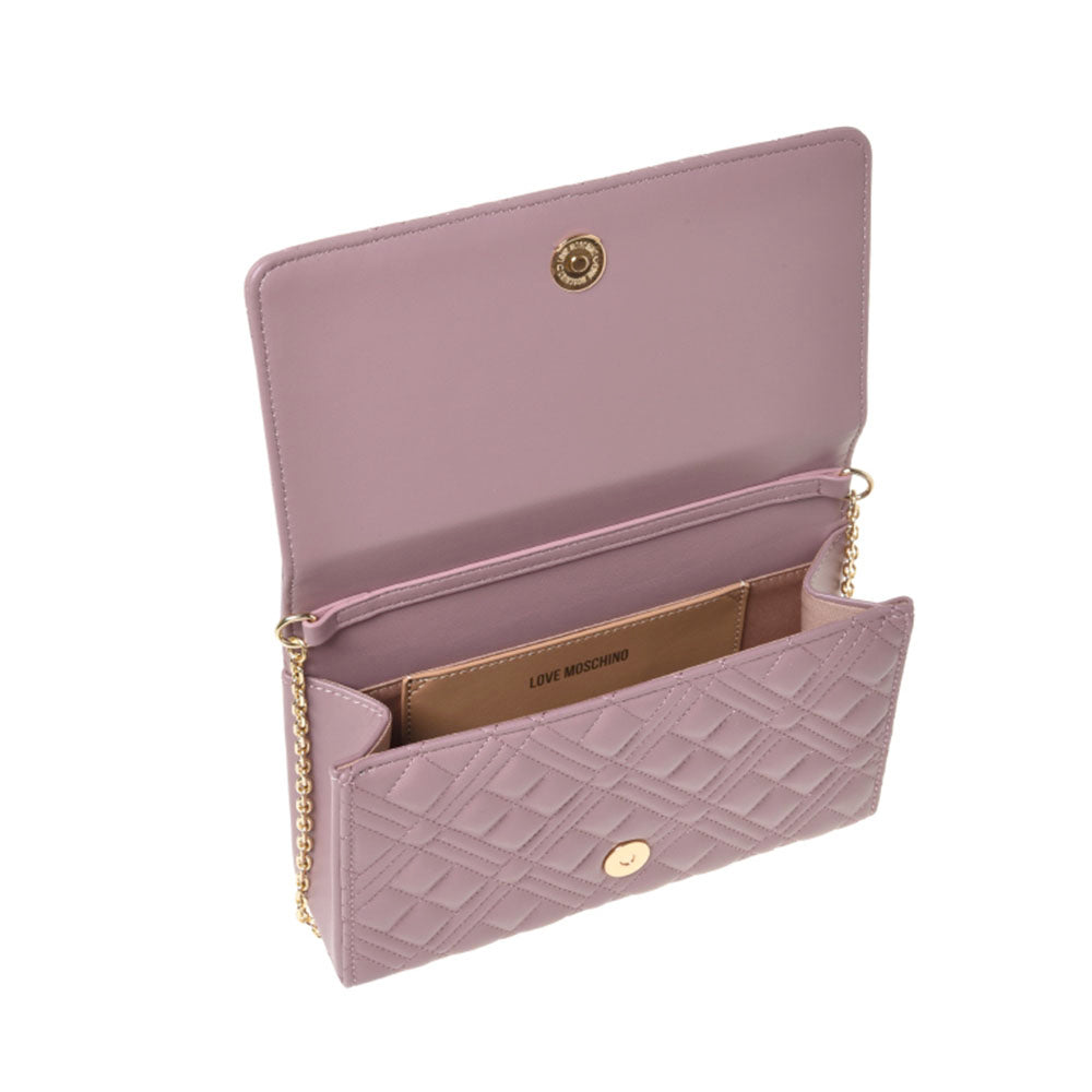 Clutch Donna con Tracolla LOVE MOSCHINO linea Smart Daily Quilted Rosa