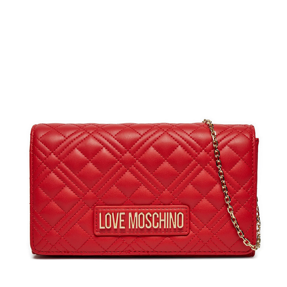 LOVE MOSCHINO Damen-Clutch mit Schultergurt Smart Daily Quilted Red-Linie