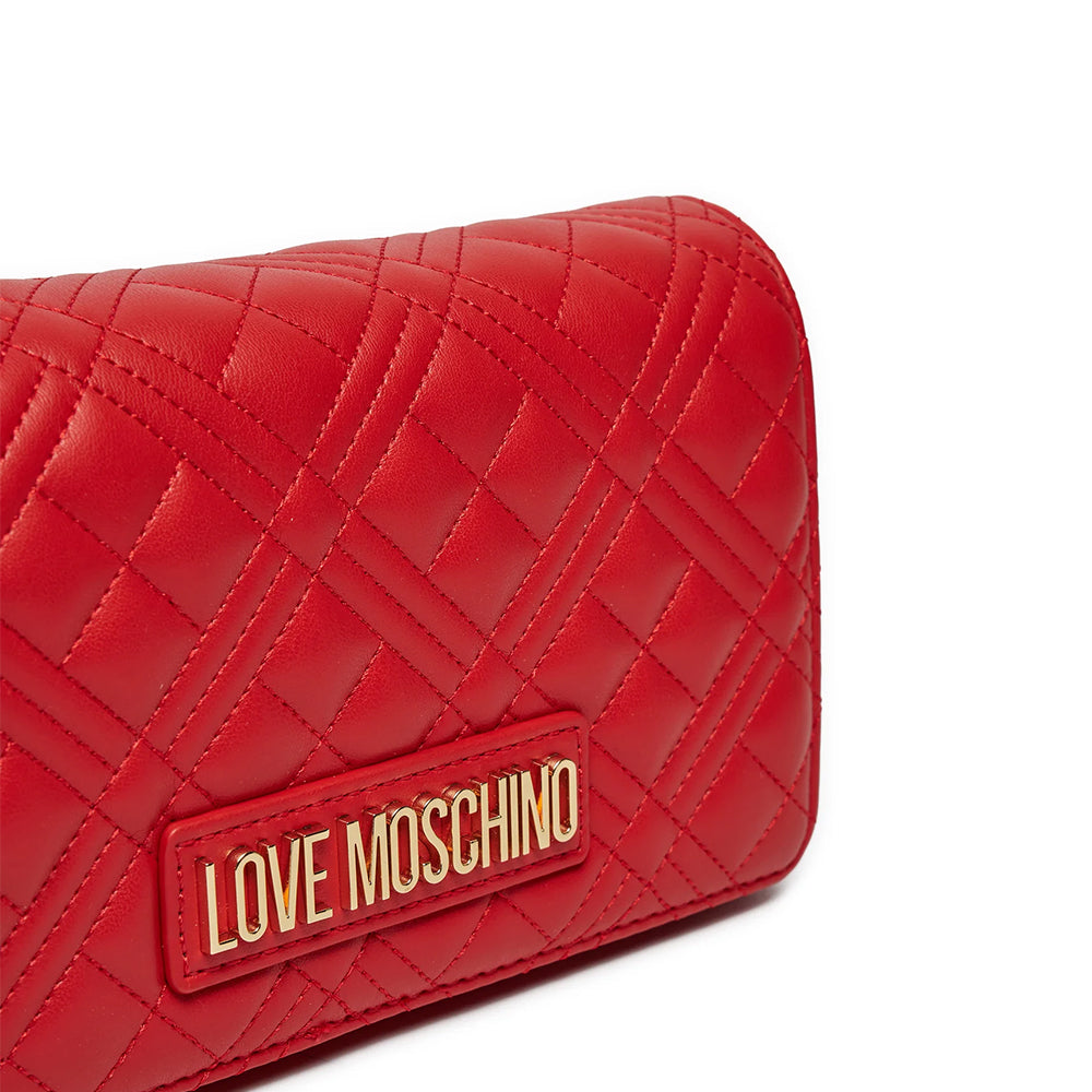 Clutch Donna con Tracolla LOVE MOSCHINO linea Smart Daily Quilted Rosso