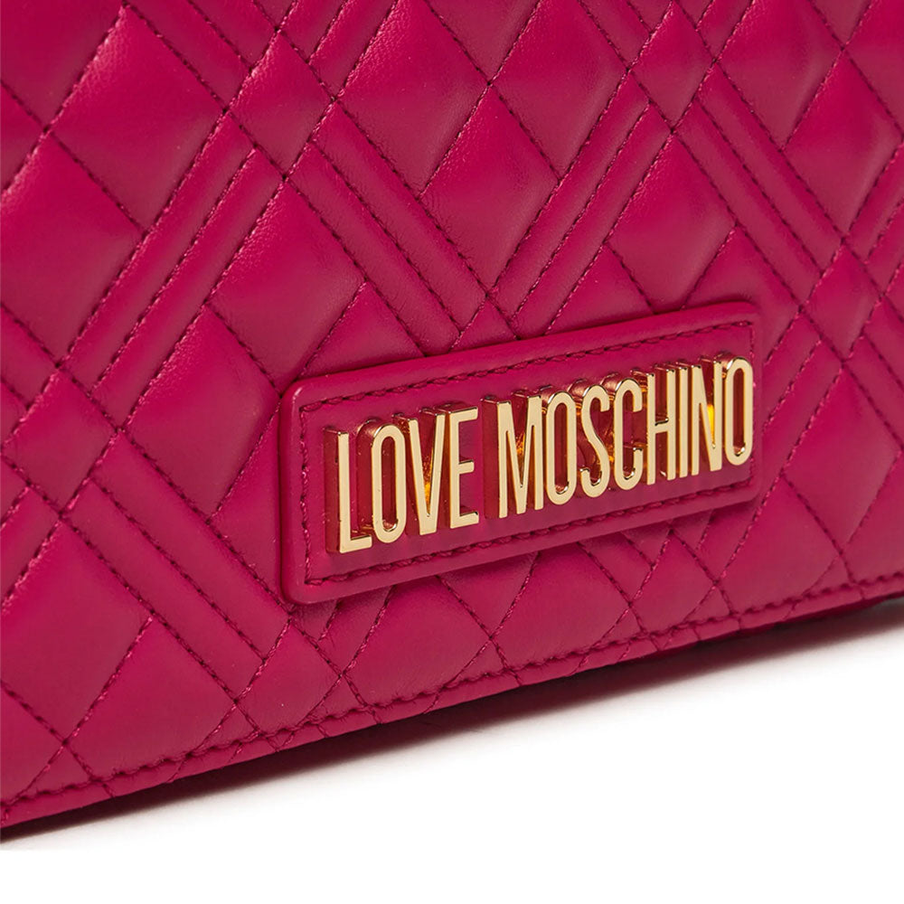 Clutch Donna con Tracolla LOVE MOSCHINO linea Smart Daily Quilted Magenta