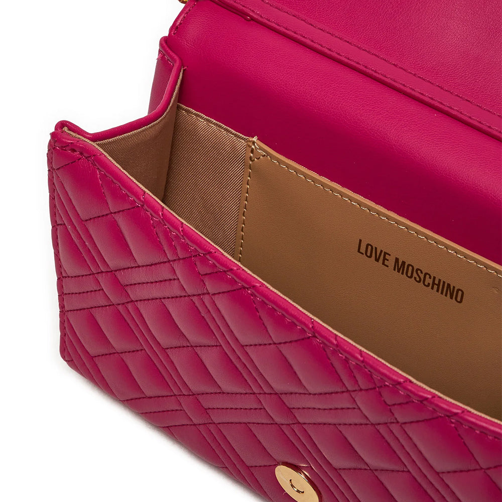 Clutch Donna con Tracolla LOVE MOSCHINO linea Smart Daily Quilted Magenta