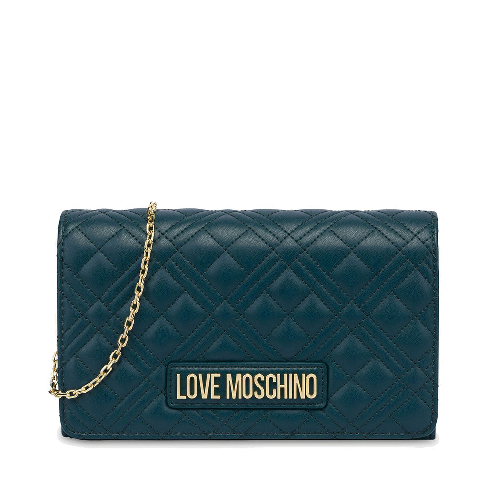 Clutch Donna con Tracolla LOVE MOSCHINO linea Smart Daily Quilted Smeraldo