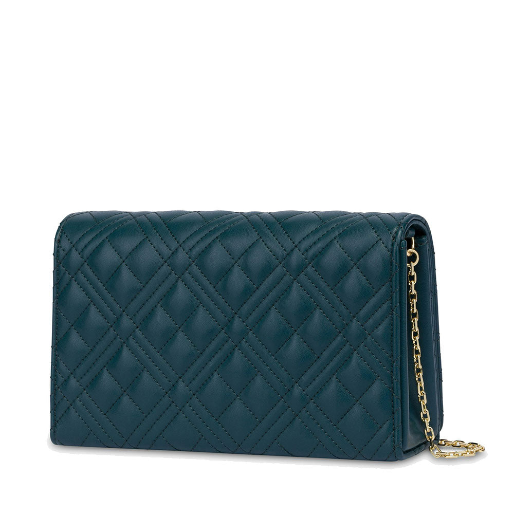 Clutch Donna con Tracolla LOVE MOSCHINO linea Smart Daily Quilted Smeraldo