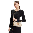 Borsa Donna a Spalla Trapuntata LOVE MOSCHINO linea Embossed Avorio