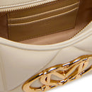 Borsa Donna a Spalla Trapuntata LOVE MOSCHINO linea Embossed Avorio