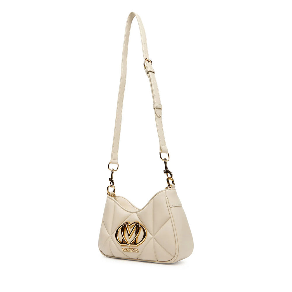 Borsa Donna a Spalla Trapuntata LOVE MOSCHINO linea Embossed Avorio