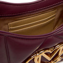 Borsa Donna a Spalla Trapuntata LOVE MOSCHINO linea Embossed color Vino
