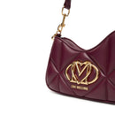Borsa Donna a Spalla Trapuntata LOVE MOSCHINO linea Embossed color Vino