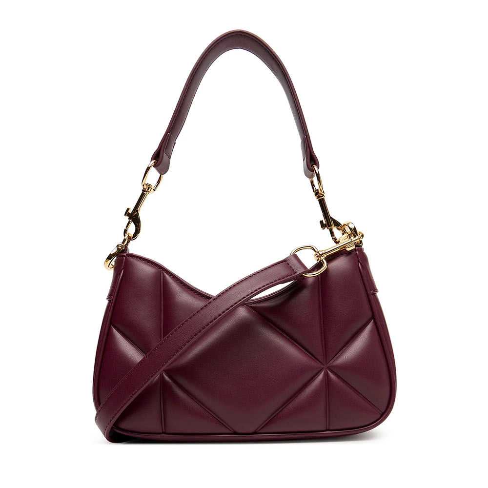 Borsa Donna a Spalla Trapuntata LOVE MOSCHINO linea Embossed color Vino