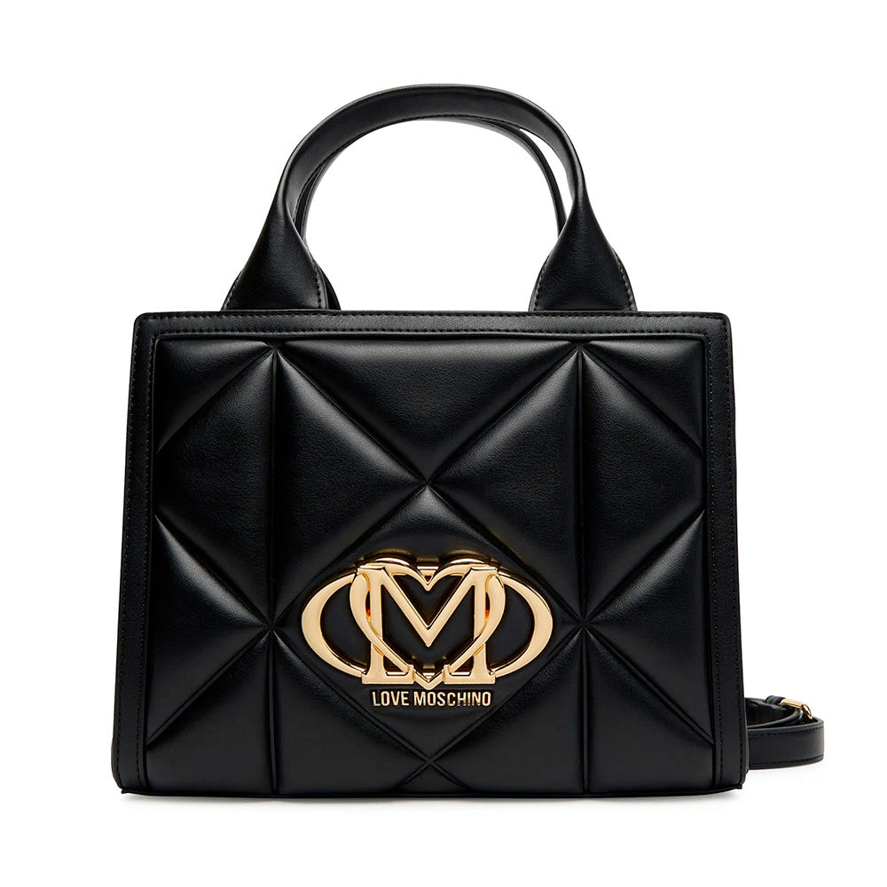 Borsa Donna a Mano Trapuntata LOVE MOSCHINO linea Embossed Nera