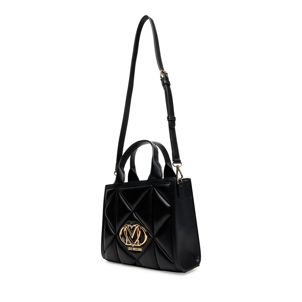 Borsa Donna a Mano Trapuntata LOVE MOSCHINO linea Embossed Nera