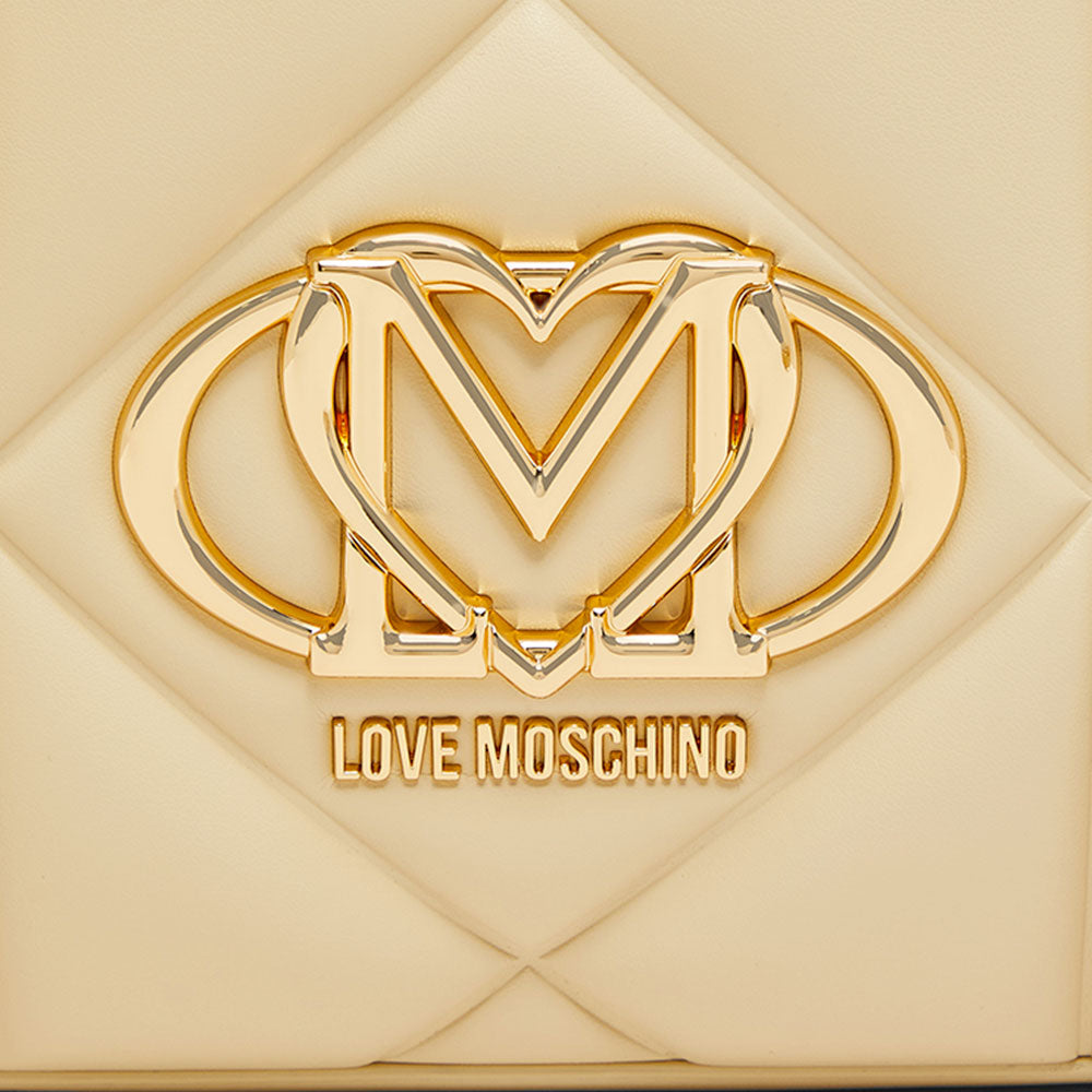 Borsa Donna a Mano Trapuntata LOVE MOSCHINO linea Embossed color Burro