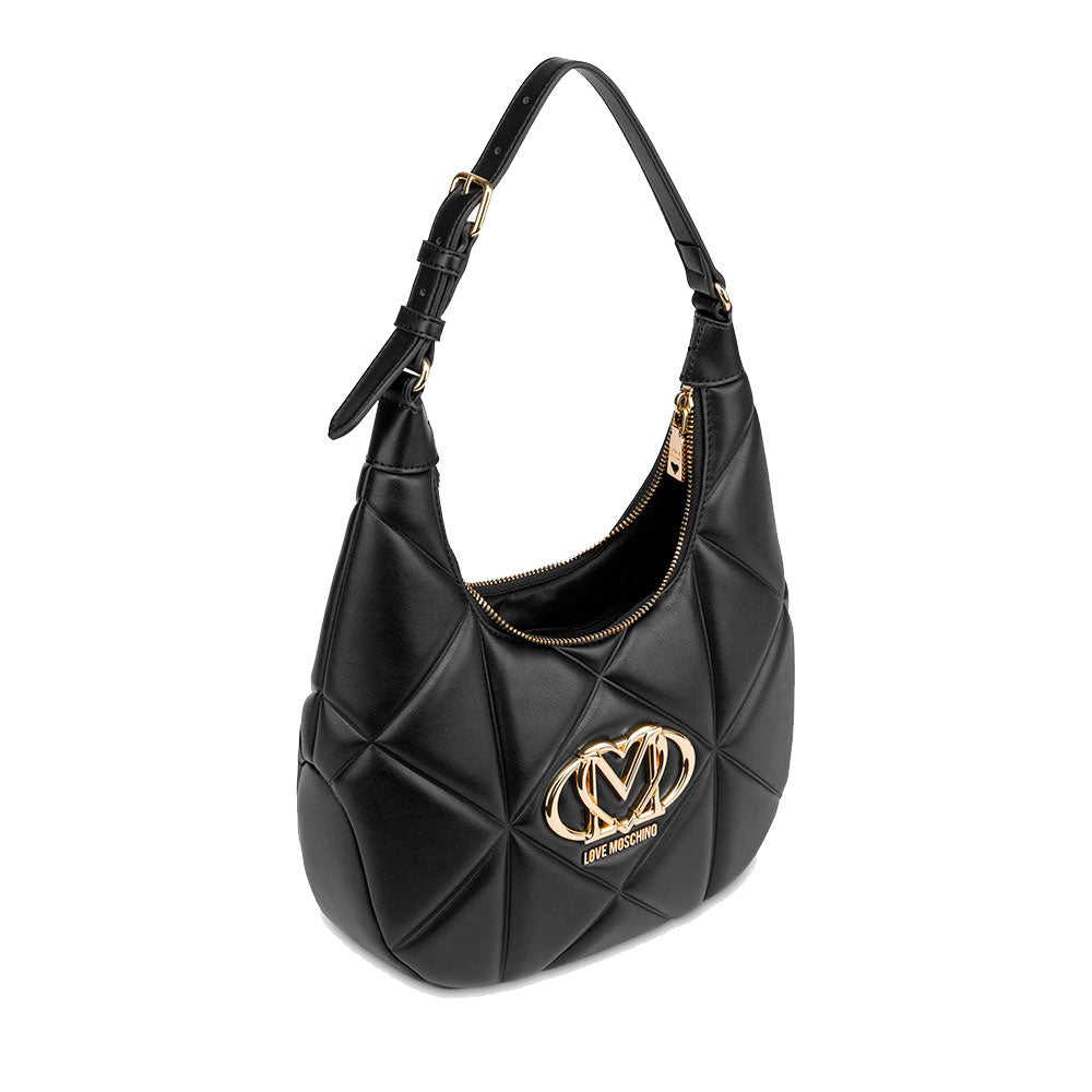 Hobo Bag Trapuntata LOVE MOSCHINO linea Embossed Nera