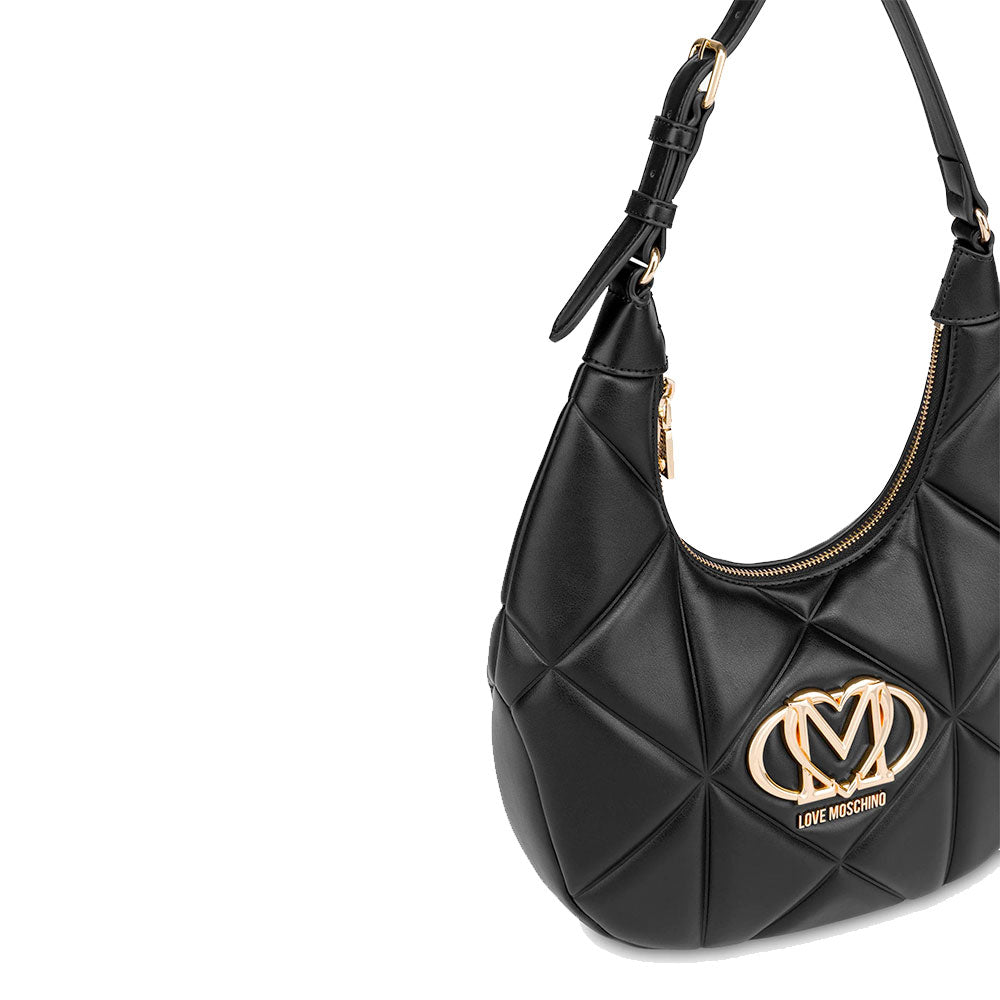 Hobo Bag Trapuntata LOVE MOSCHINO linea Embossed Nera