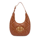 LOVE MOSCHINO Gesteppte Hobo-Tasche, Geprägte Linie, Kastanienfarbe