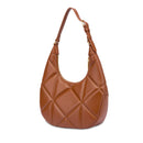 LOVE MOSCHINO Gesteppte Hobo-Tasche, Geprägte Linie, Kastanienfarbe