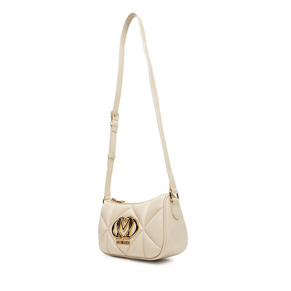 Borsa Donna a Tracolla Trapuntata LOVE MOSCHINO linea Embossed Avorio