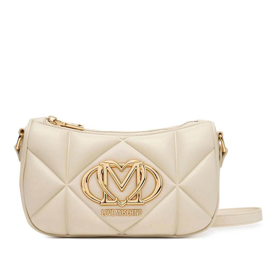 Borsa Donna a Tracolla Trapuntata LOVE MOSCHINO linea Embossed Avorio