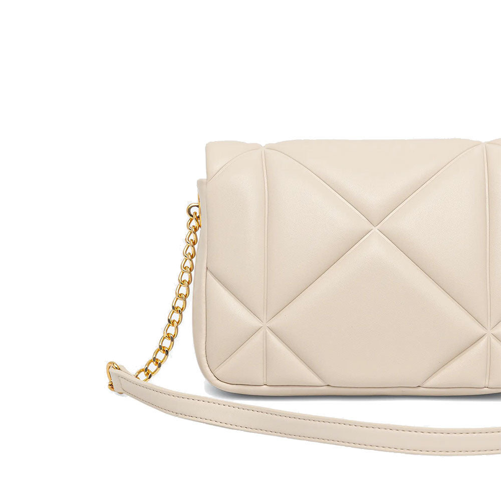 Borsa Donna a Tracolla LOVE MOSCHINO linea Embossed Trapuntata Avorio