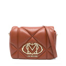 Damen-Umhängetasche LOVE MOSCHINO Modell Embossed Trapuntata in Kastanienbraun