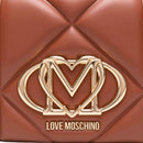Damen-Umhängetasche LOVE MOSCHINO Modell Embossed Trapuntata in Kastanienbraun