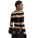 Borsa Donna a Spalla con Tracolla LOVE MOSCHINO Nera con Placca Quadrata con Logo