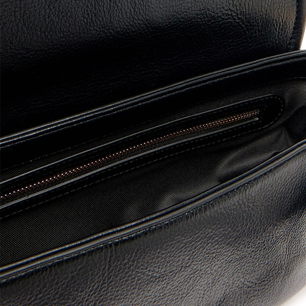 Borsa Donna a Spalla con Tracolla LOVE MOSCHINO Nera con Placca Quadrata con Logo